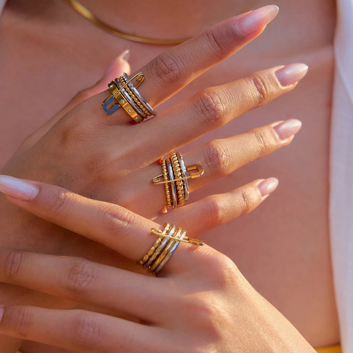 Two Tone Ring Stack