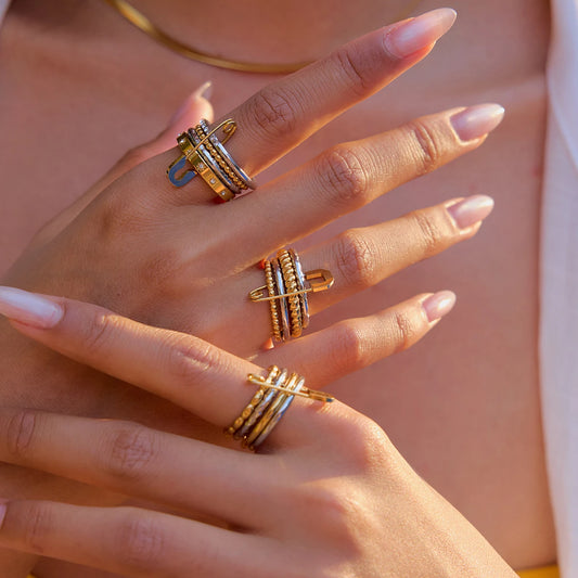 Two Tone Ring Stack
