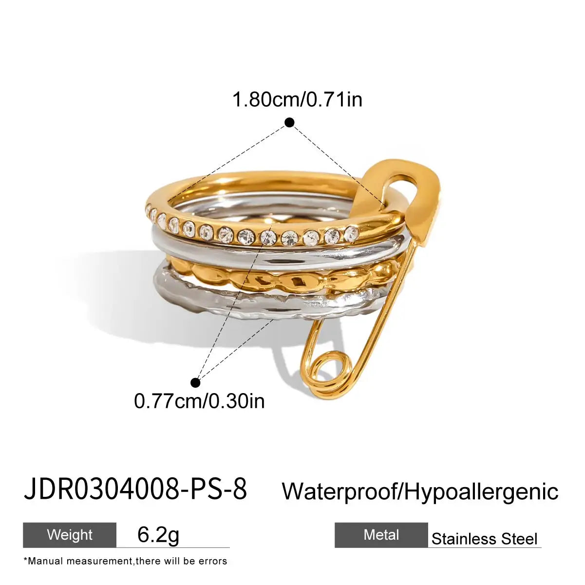 Two Tone Ring Stack