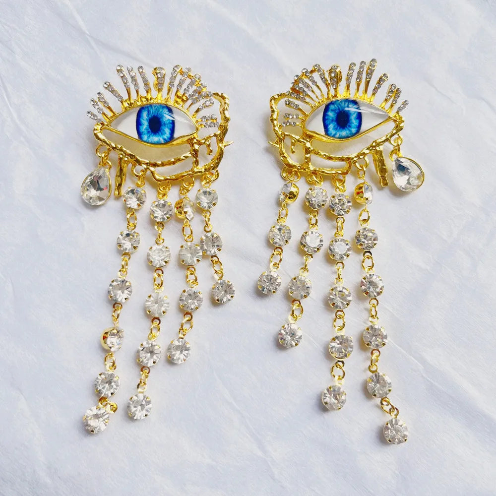 Surrealist Evil Eyes Dangle Earrings