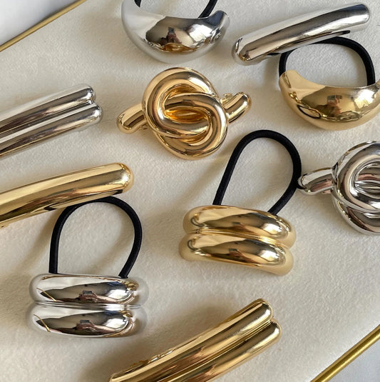 Sculptural Hair Accessories With Elastic Hair Bands