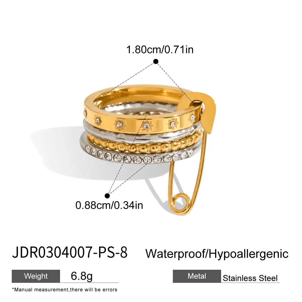 Two Tone Ring Stack