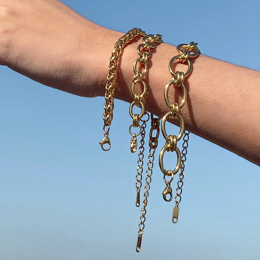 Minimalist Waterproof 18K Gold Plated Chain Bracelet